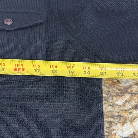 Tulliano Men's Wool Black Button-Up Cardigan Sweater Size L - Picture 10 of 11